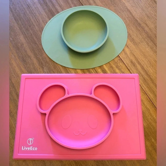 Other - Silicone suction cup toddler plate and bowl with built in placemat